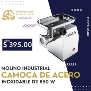MOLINO INDUSTRIAL CAMOCA DE ACERO INOXIDABLE DE 850 W