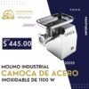 MOLINO INDUSTRIAL CAMOCA DE ACERO INOXIDABLE DE 1100 W
