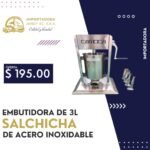 EMBUTIDORA DE 3L SALCHICHA DE ACERO INOXIDABLE