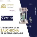 EMBUTIDORA DE 5L SALCHICHA DE ACERO INOXIDABLE