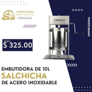 EMBUTIDORA DE 10L SALCHICHA DE ACERO INOXIDABLE