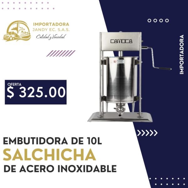 EMBUTIDORA DE 10L SALCHICHA DE ACERO INOXIDABLE