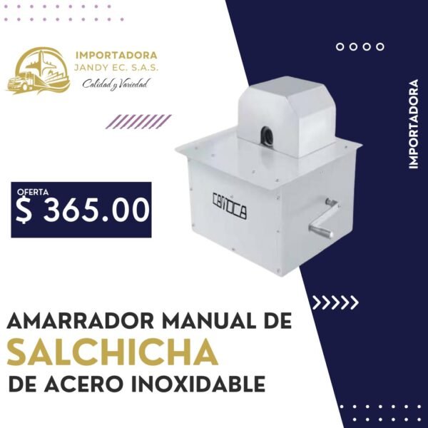 AMARRADOR MANUAL DE SALCHICHA DE ACERO INOXIDABLE