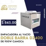EMPACADORA AL VACÍO DOBLE BARRA DZ400 DE 900W CAMOCA