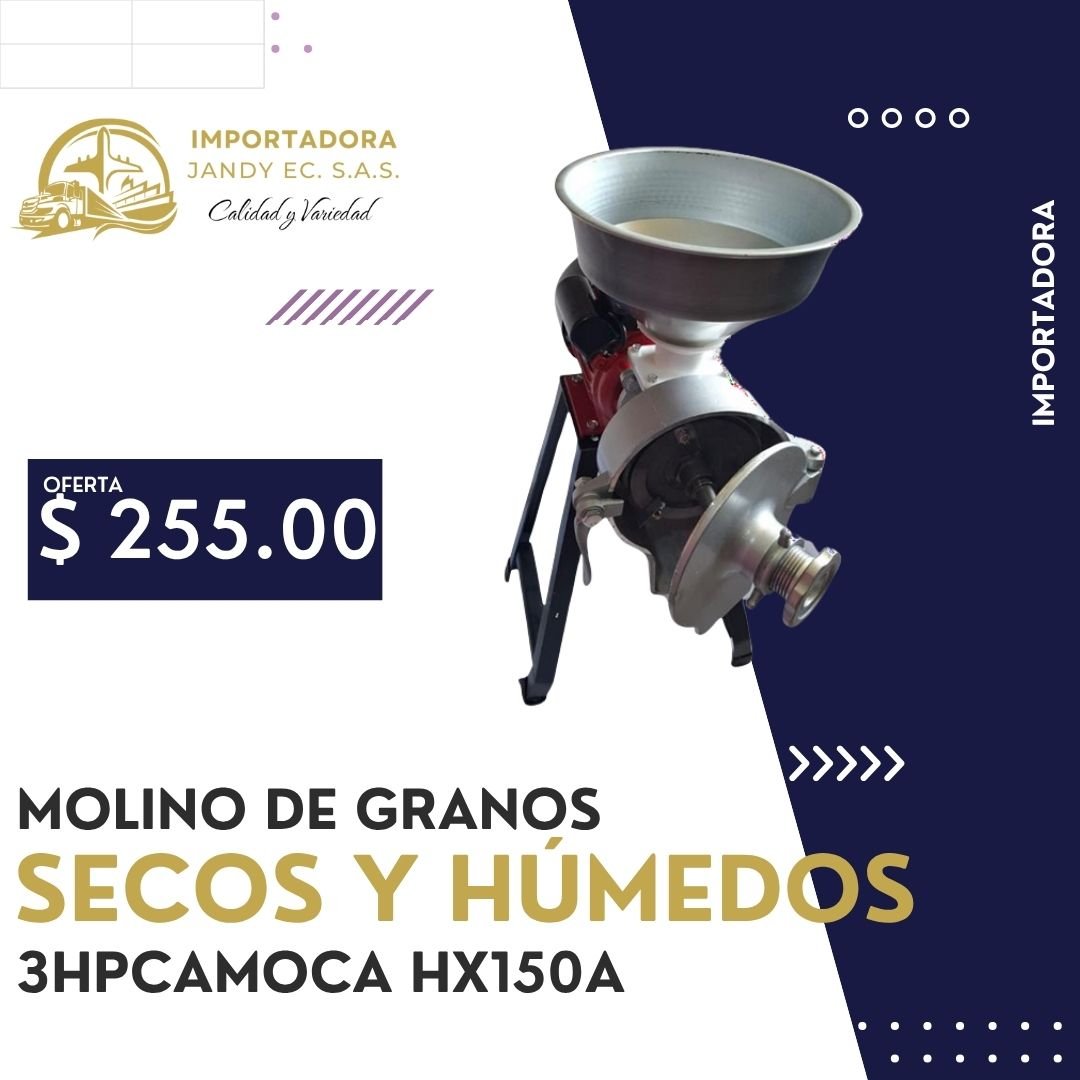 MOLINO DE GRANOS SECOS Y HúMEDOS 3HP CAMOCA HX150A