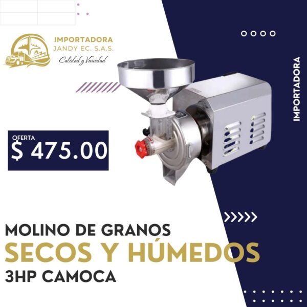 MOLINO DE GRANOS HUMEDOS 3HP CAMOCA