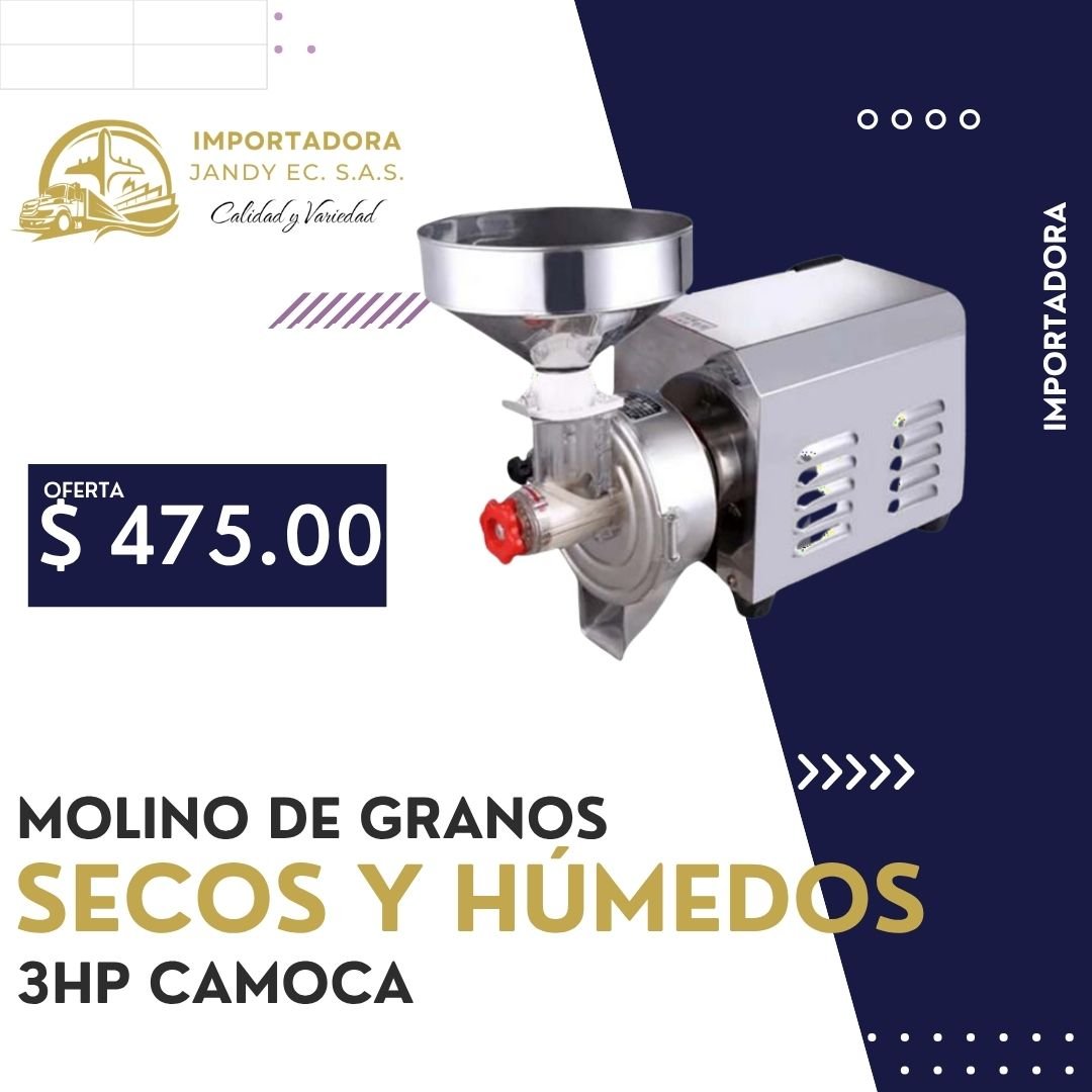 MOLINO DE GRANOS HUMEDOS 3HP CAMOCA