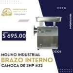 MOLINO INDUSTRIAL BRAZO INTERNO CAMOCA DE 3HP #32
