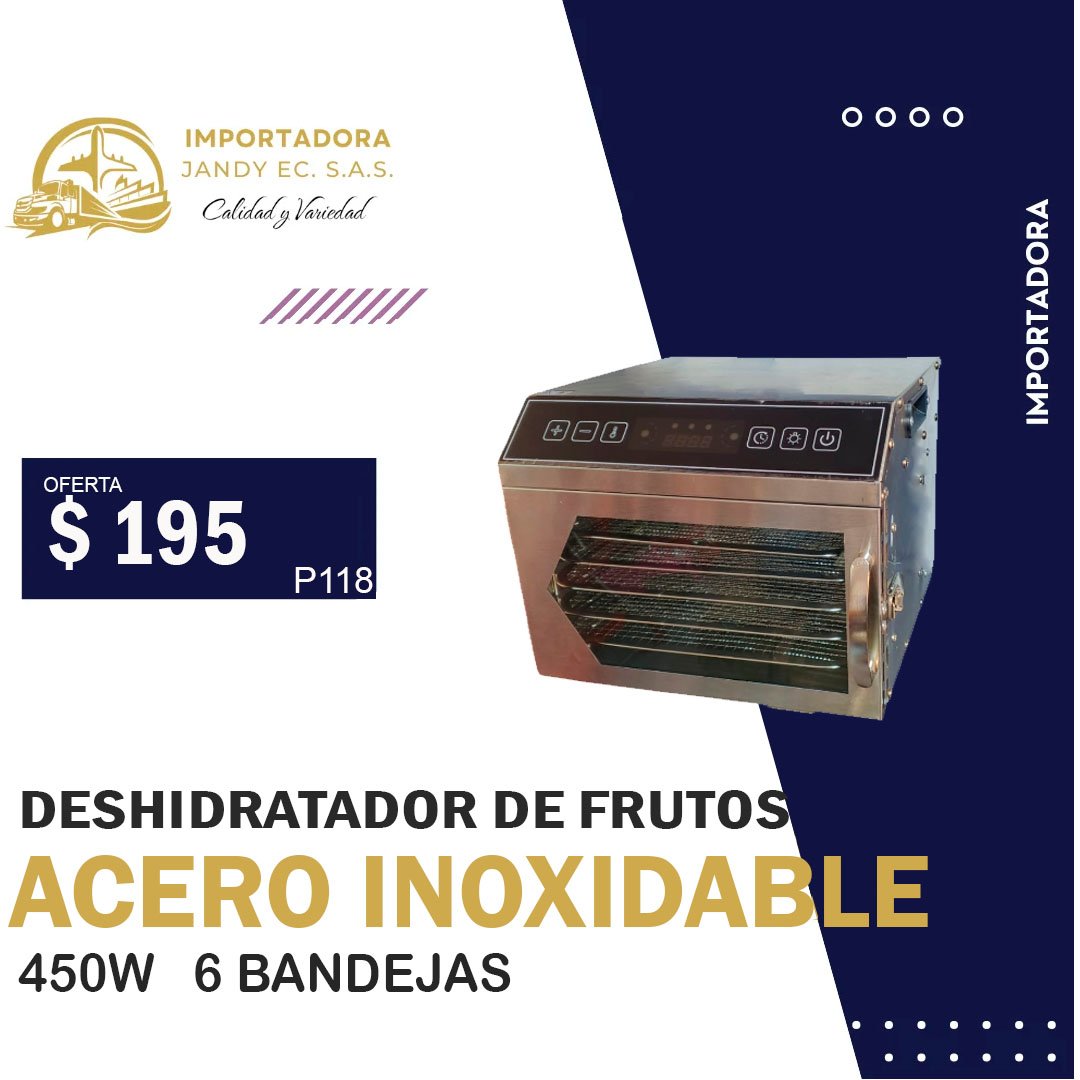 DESHIDRATADOR DE FRUTOS   450W 6 BANDEJAS
