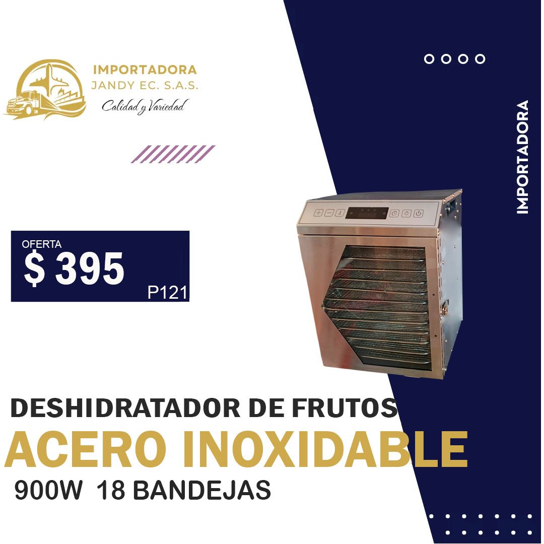 DESHIDRATADOR DE FRUTOS  900W 18 BANDEJAS